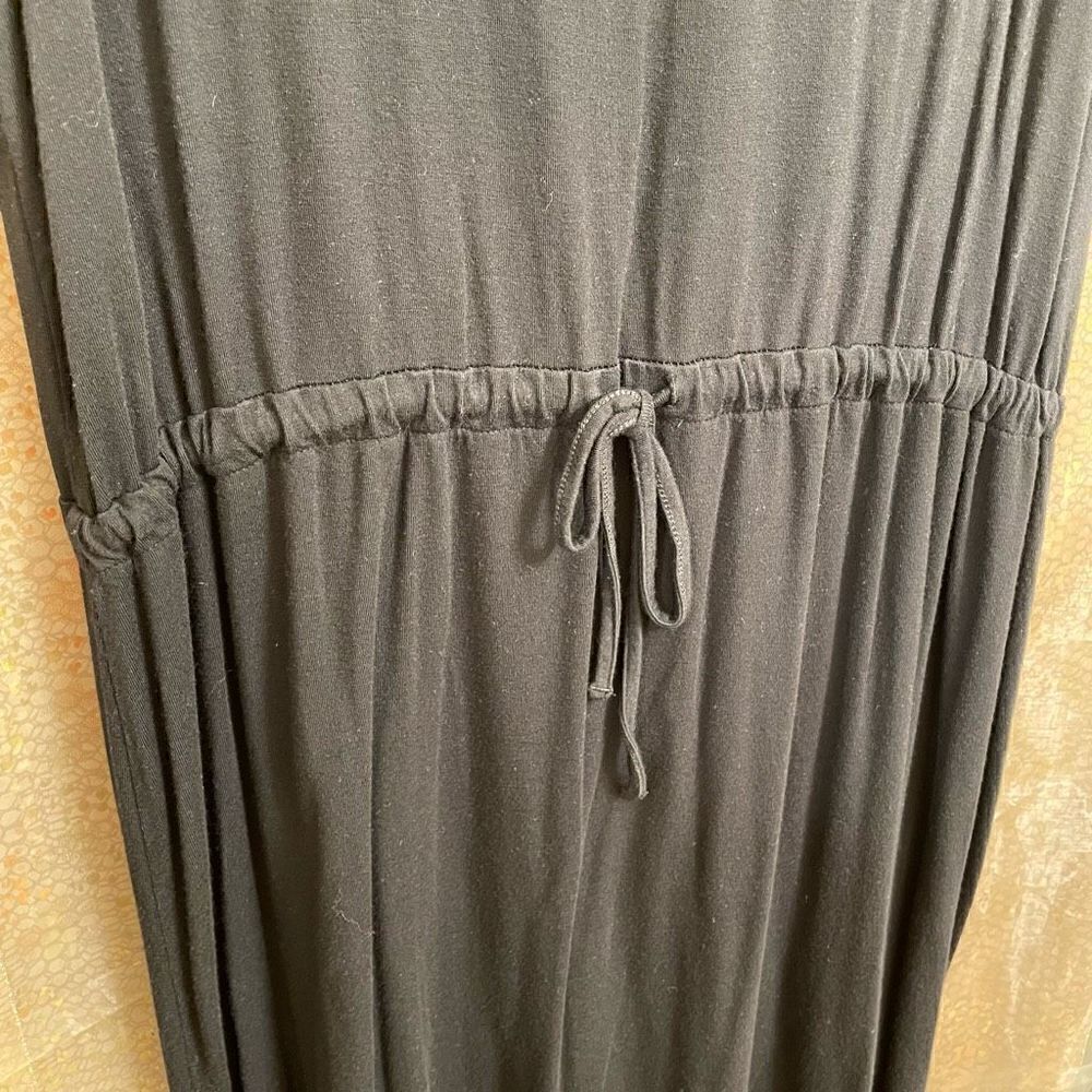 Olive & Oak Black Rayon Tie Waist Sleeveless Casual Dress, Large - Picture 4 of 7